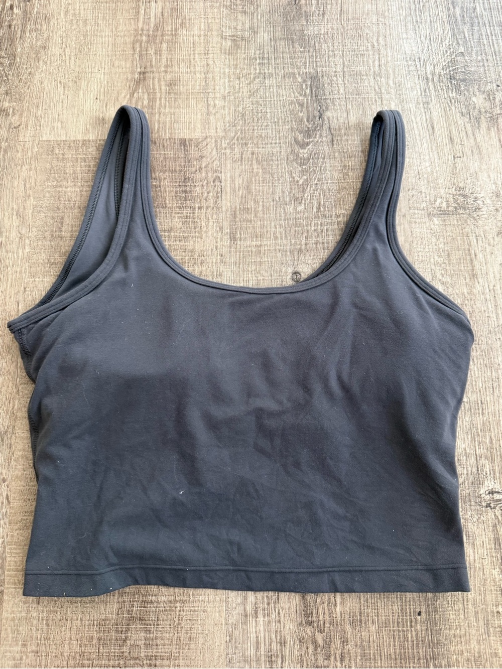 Aritzia Golden Dark Grey Cropped Tank L